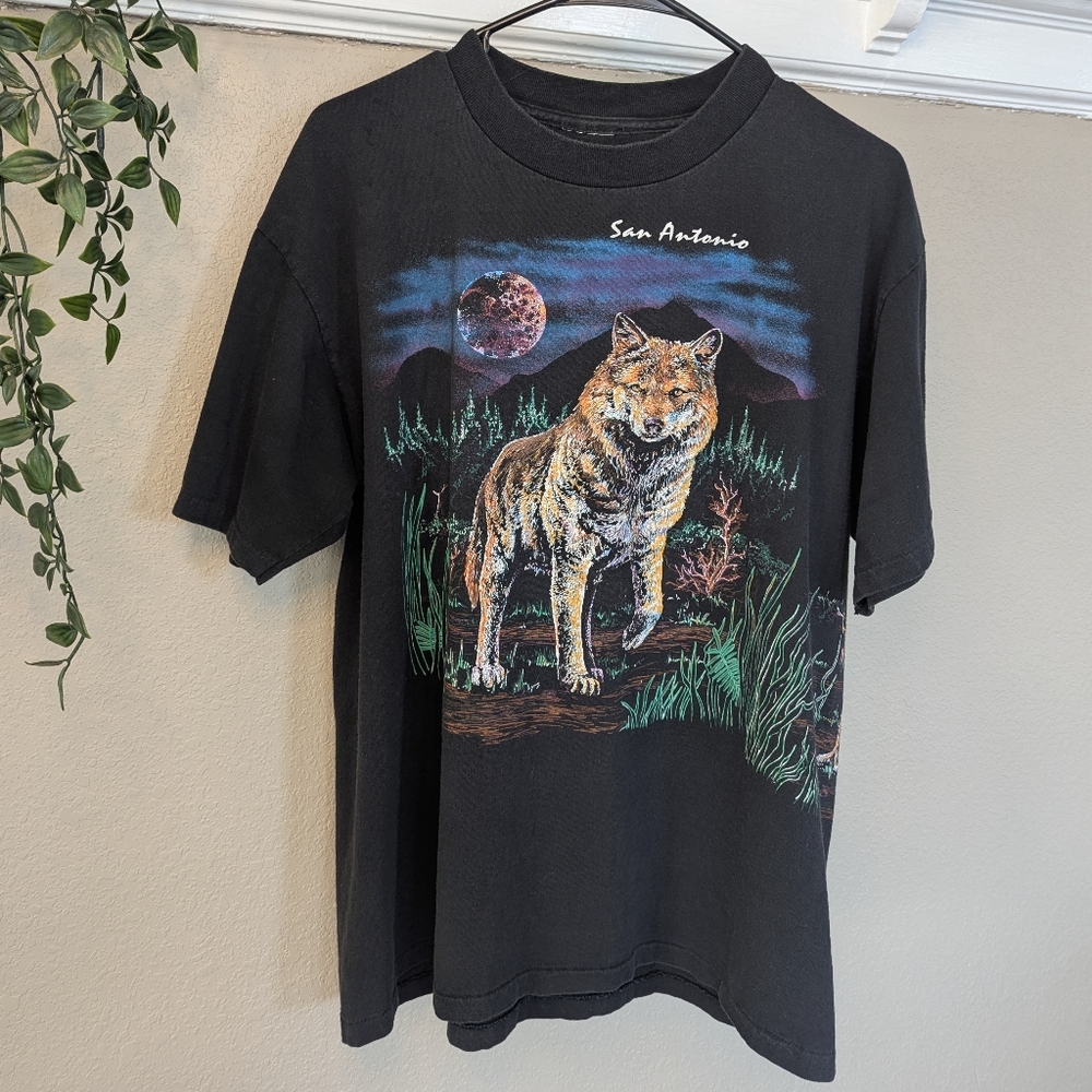 Vintage Single Stitch San Antonio Wolf T-shirt